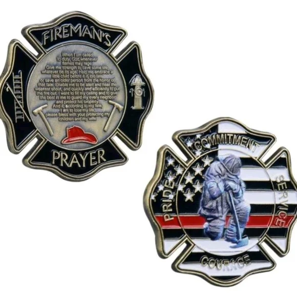 Firefighter Pride Commitment Service Coin - Picture 3 of 3